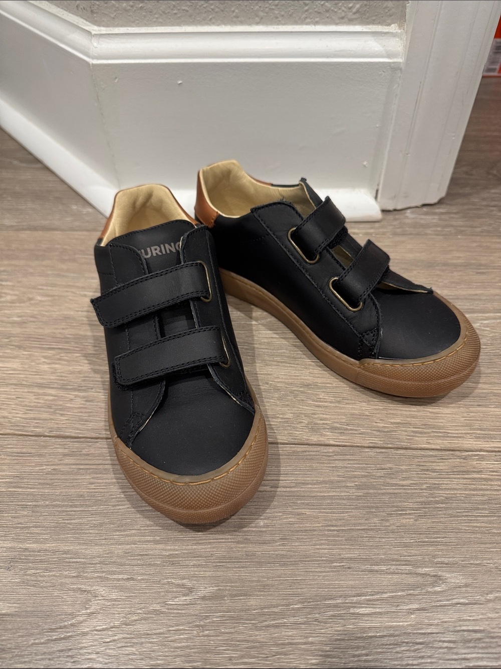 Naturino Black and Brown Kids Velcro Sneakers
